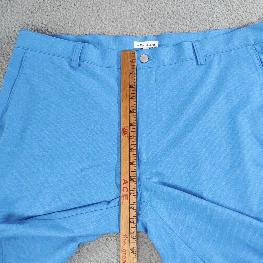 Peter Millar Shorts Mens 40 Blue Crown Sport Performance Wicking Golf Chino EUC - Picture 13 of 16